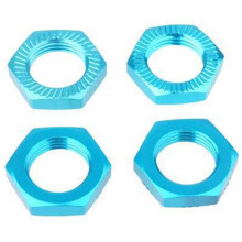 (Blue) 4PCS 17mm Wheel Nut Hex Adapter Thread Pitch 1.25mm For Some RC Hobby Model Car Hobao Wheel Nut 1/8 RC Model Car Accessorys