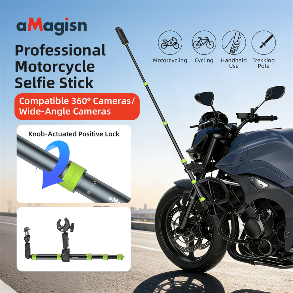 Motorcycle Riding Selfie Stick Hiking Pole For Gopro/Dji/Insta360 Action Cameras 320997478904