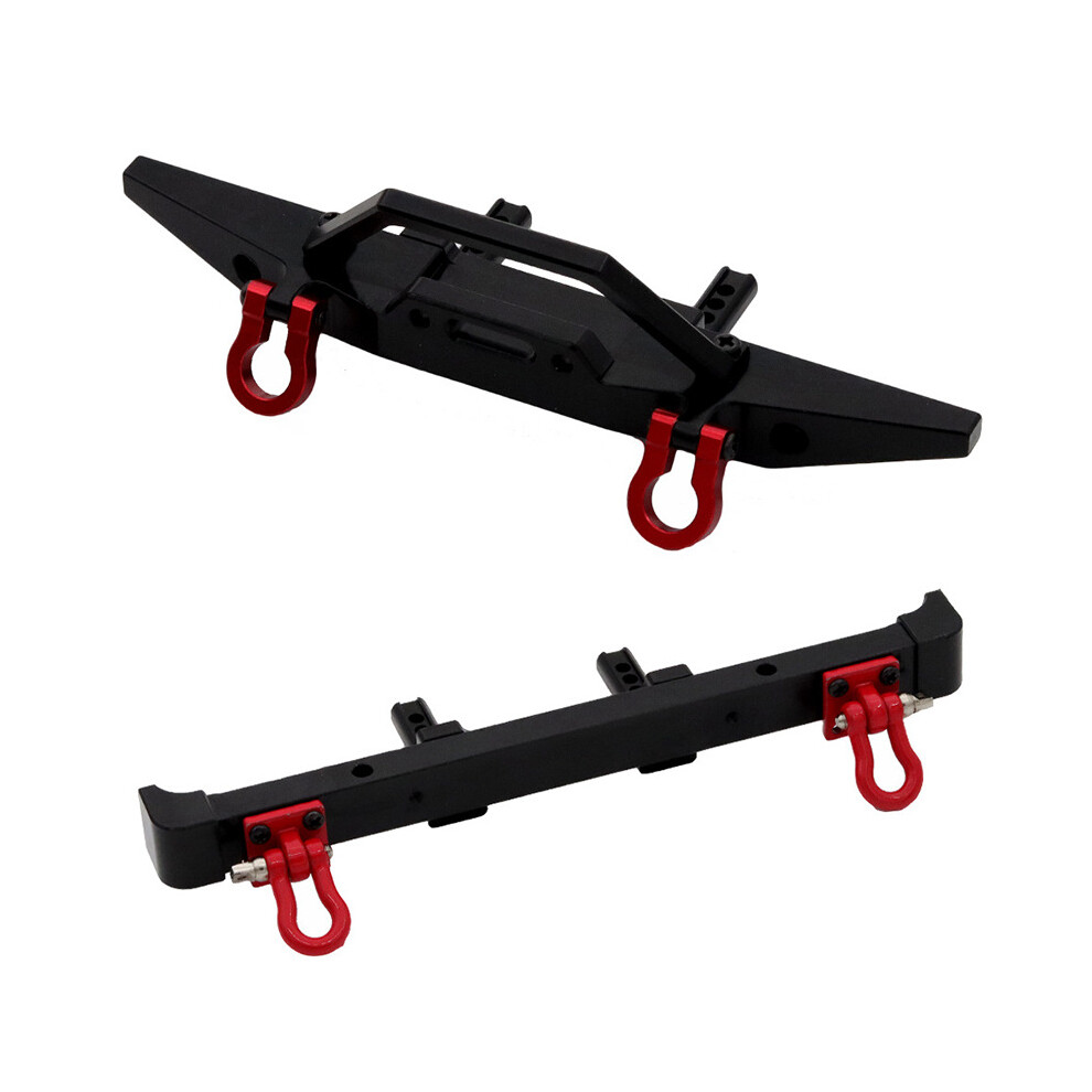 (Black) For Mn128 Metal Front And Rear Bumper 1/12 Rc Crawler Car Upgrade Parts Black 320997496021