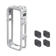 (Gray-white) Camera Protective Frame Noise-Reducing Foam Extension Frame for Insta360 X4 Air