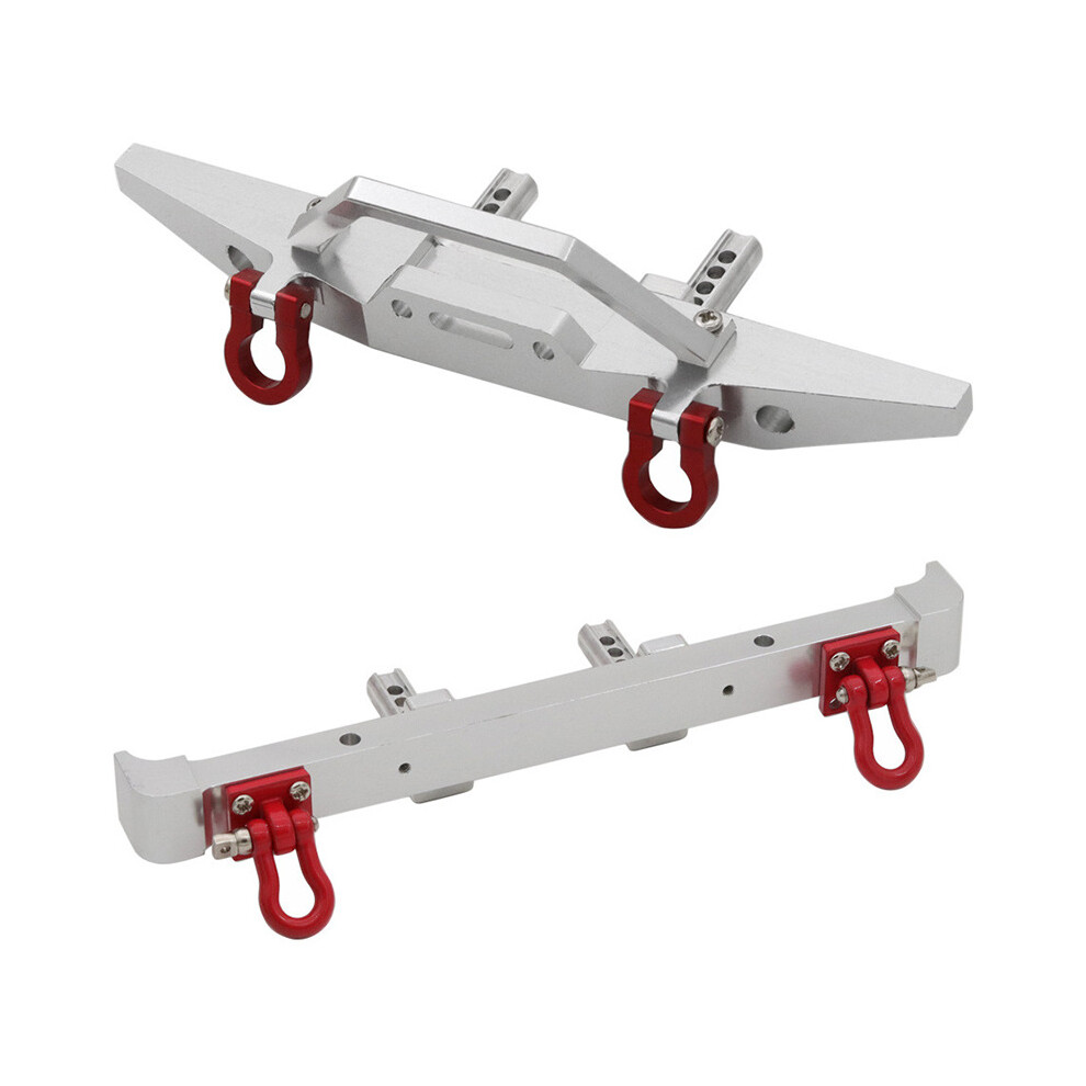 (Silver) Mn128 Metal Front & Rear Bumper 1/12 Rc Crawler Car Upgrade Parts Silver 123643886548