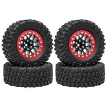 (1) 4pc 1.3-inch RC Car Wheel Hub Tires for 1/18 TRX4M 1/24 SCX24 FMS Ascent-18
