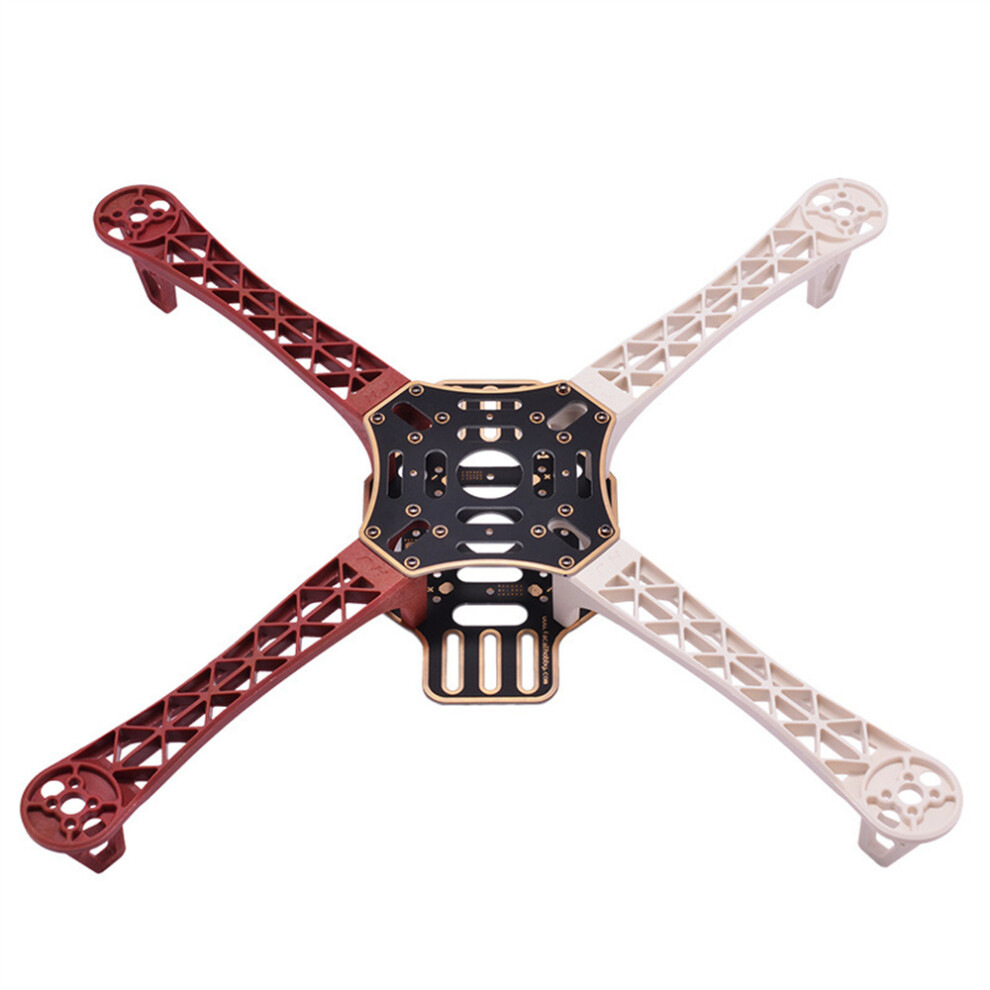 (Red White) F450 Drone Frame Kit 4-Axis Airframe 450mm Quadcopter FrameWheel with Landing Skid Gear For MK MWC RC Multicopter Multi-Rotor