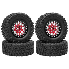(2) 4pc 1.3-inch RC Car Wheel Hub Tires for 1/18 TRX4M 1/24 SCX24 FMS Ascent-18
