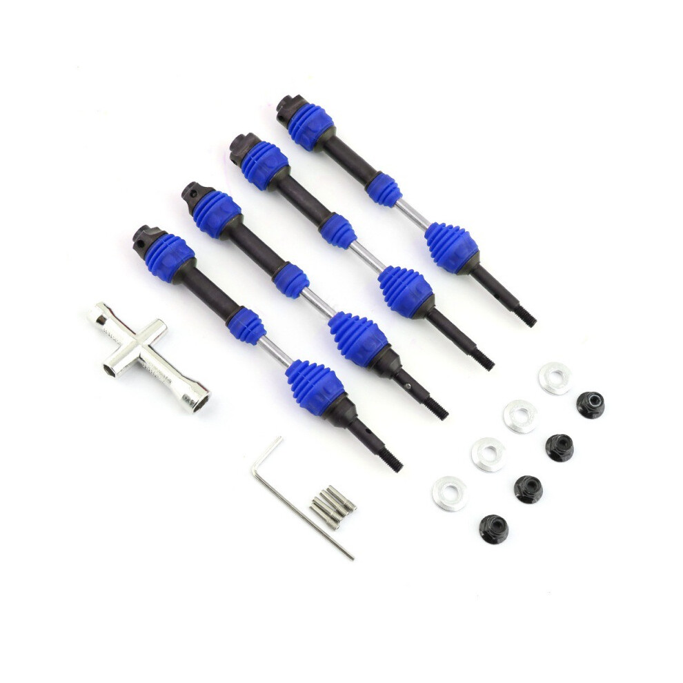 (Blue) 4Pcs For Drive Axle For 1/10 Traxxas Slash Rustler Hoss Stampede 4X4 Rc Car Blue 320997495765