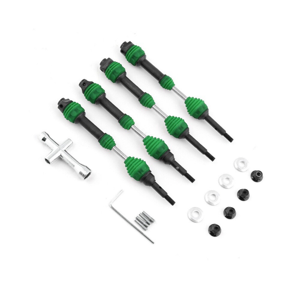 (Green) 4Pcs Drive Axle For 1/10 Traxxas Slash, Rustler, Hoss, Stampede 4X4 Rc Car Green 123643886272