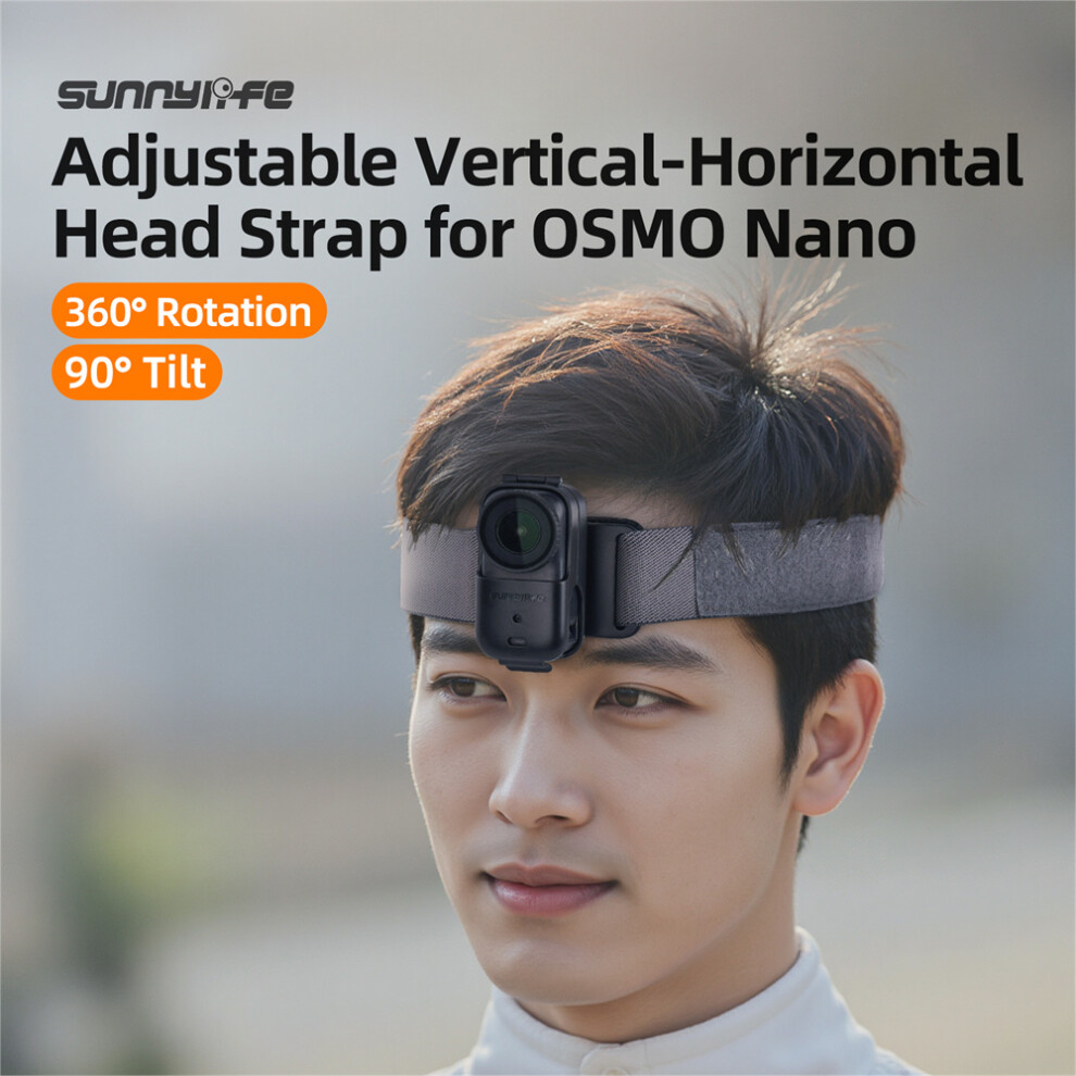 360??Rotation Vertical-Horizontal Head Strap Adapter Adjustable Head Lanyard Braided Safe Rope for DJI Osmo Nano