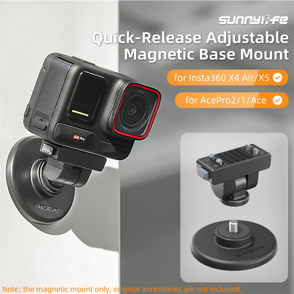 Quick-Release Magnetic Base Mount 1/4?? 180?? Tilt Adjustable Tabletop Base Bracket For Insta360 X4 Air/X5/Ace Pro 2/1/Ace 320997479215
