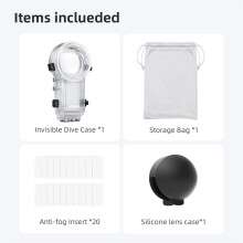 60M Camera Diving Case Waterproof Case with Lens Cover for Insta360 X5