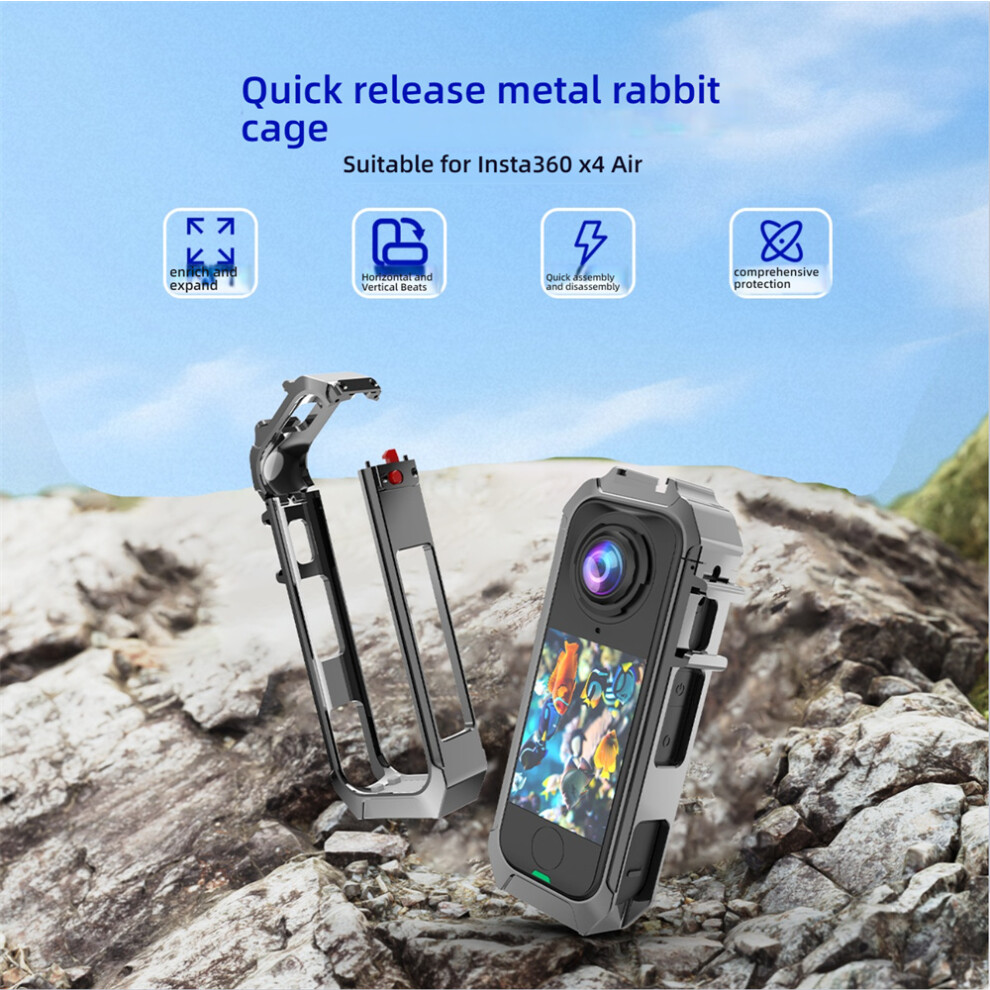 Camera Magnetic Metal Protective Bezel Vlog Expansion Mount For Insta360 X4 Air 115295189696