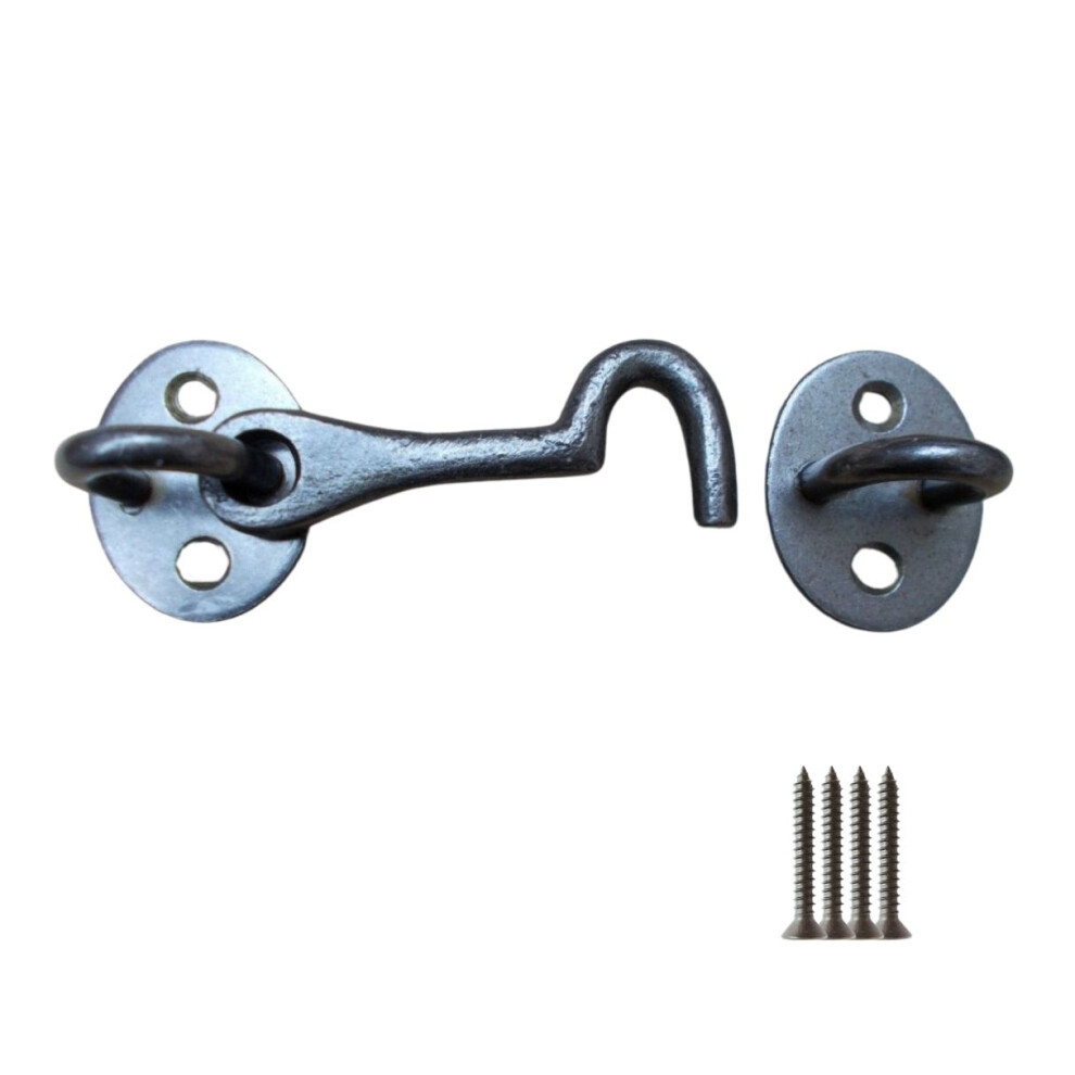 3" Plain Cast Iron Cabin Hook Antique Iron By Ironmongery World 5057067528355