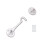 4" Plain Cast Iron Cabin Hook White 1