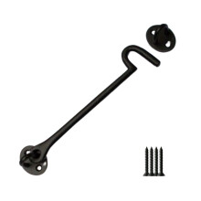 8" Plain Cast Iron Cabin Hook Black Antique by Ironmongery World