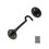 4" Plain Cast Iron Cabin Hook Black Antique by Ironmongery World 1
