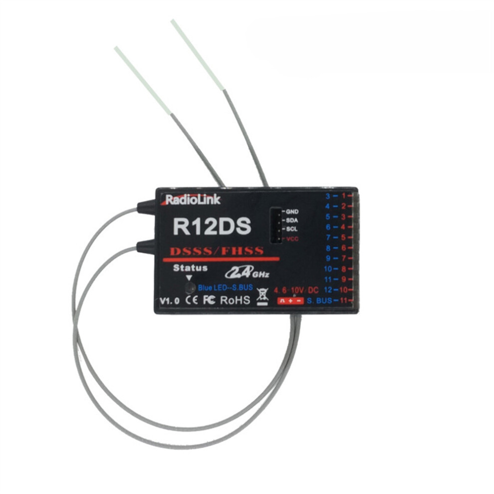 Radiolink R12ds 2.4Ghz Rc Receiver 12 Channels Sbus/Pwm Voltage Telemetry Long 320997482895