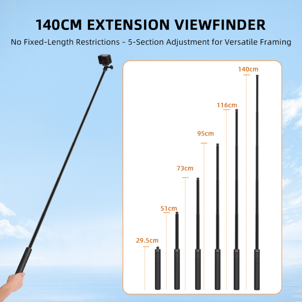 (1.4M) Camera Extension Selfie Stick 1.6M Extension Tripod For Insta360 X5/Dji Pocket 3 320997472520
