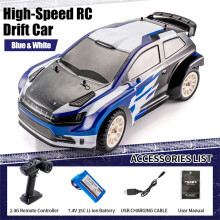(Blue) SY-1203 Upgrade 1:12 2.4G Full Scale POLO 4WD Drift Rally RC Car with Gyroscope