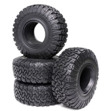 4x1.9" Soft Rubber Terrain Tires for RC Crawlers - Fits SCX10 & TRX4