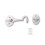 3" Plain Cast Iron Cabin Hook White 1