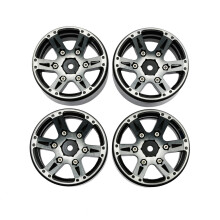 (Black) A 4-piece mount of 1.9-inch metal hub is suitable for Axial SCX10 4WD D90 1/10 Remote control car modification parts