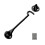 10" Plain Cast Iron Cabin Hook Black Antique by Ironmongery World 1