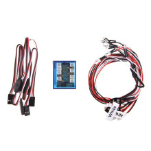12 Ultra LED Strobe Lamps Kit for 1/10 1/8 RC Cars: TAMIYA CC01, Axial SCX10, HSP, 4WD Drift Trucks