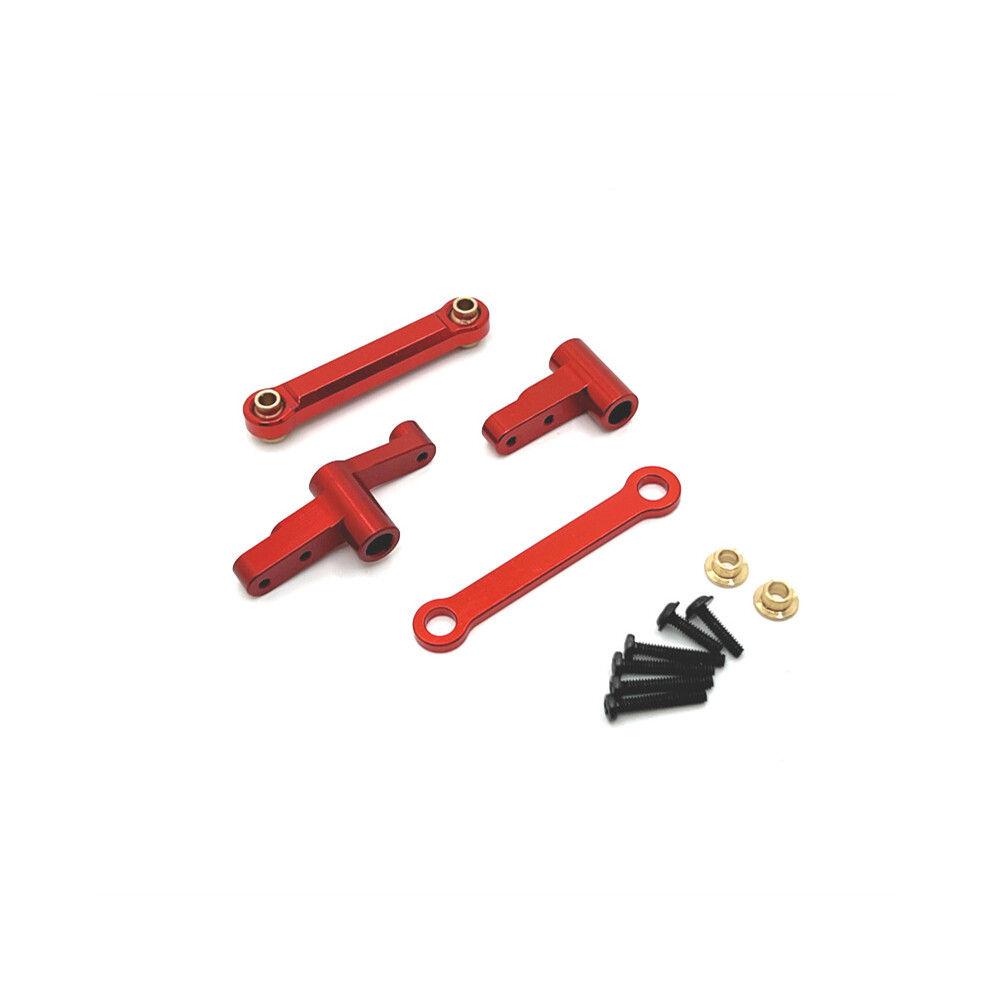 (Red) For Mjx 1/14 14209 14210 Metal Upgrade Retrofit Steering Component R/C Car Parts Red 320997497219