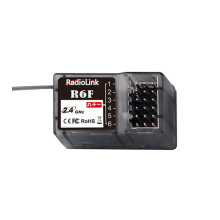 (R6F(supports high voltage)) R6FG 2.4GHz 6CH Gyro RC Receiver Compatible with Radiolink RC4GS/RC4G Transmitter