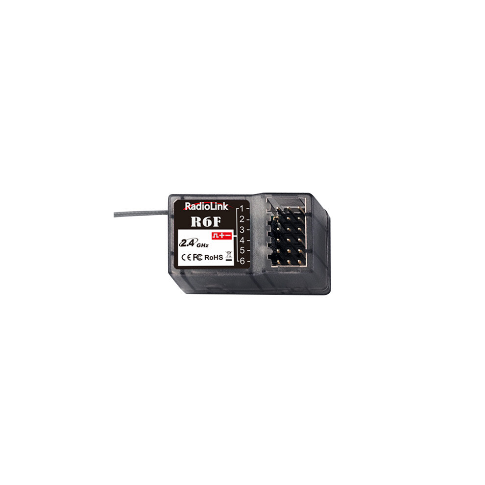 (R6f(Supports High Voltage)) R6fg 2.4Ghz 6Ch Gyro Rc Receiver Compatible With Radiolink Rc4gs/Rc4g Transmitter 123643880331
