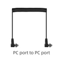 (PC-PC) 2.5mm To Male Flash PC Sync Cable Camera Flash Trigger Cord 40-100cm for DSLR