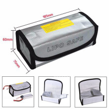 New 18.5*7.5*6cm ZDF Silver High Quality Glass Fiber RC LiPo Battery Safety Bag Safe Guard Charge Sack