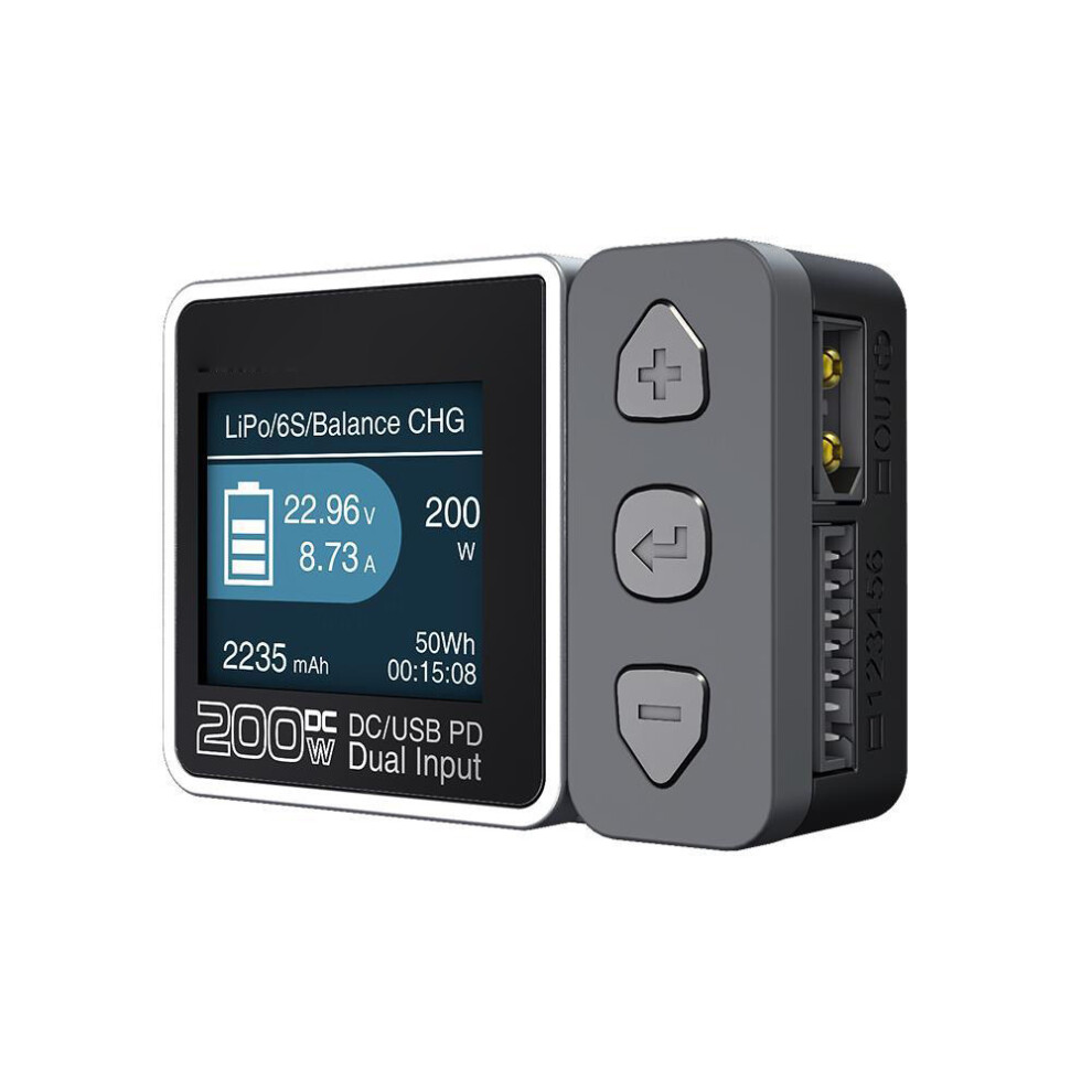 (Gray) Rc B6 Neo Smart Balance Charger Dc 200W Pd 80W Lipo Battery Discharger Gray 320997486640