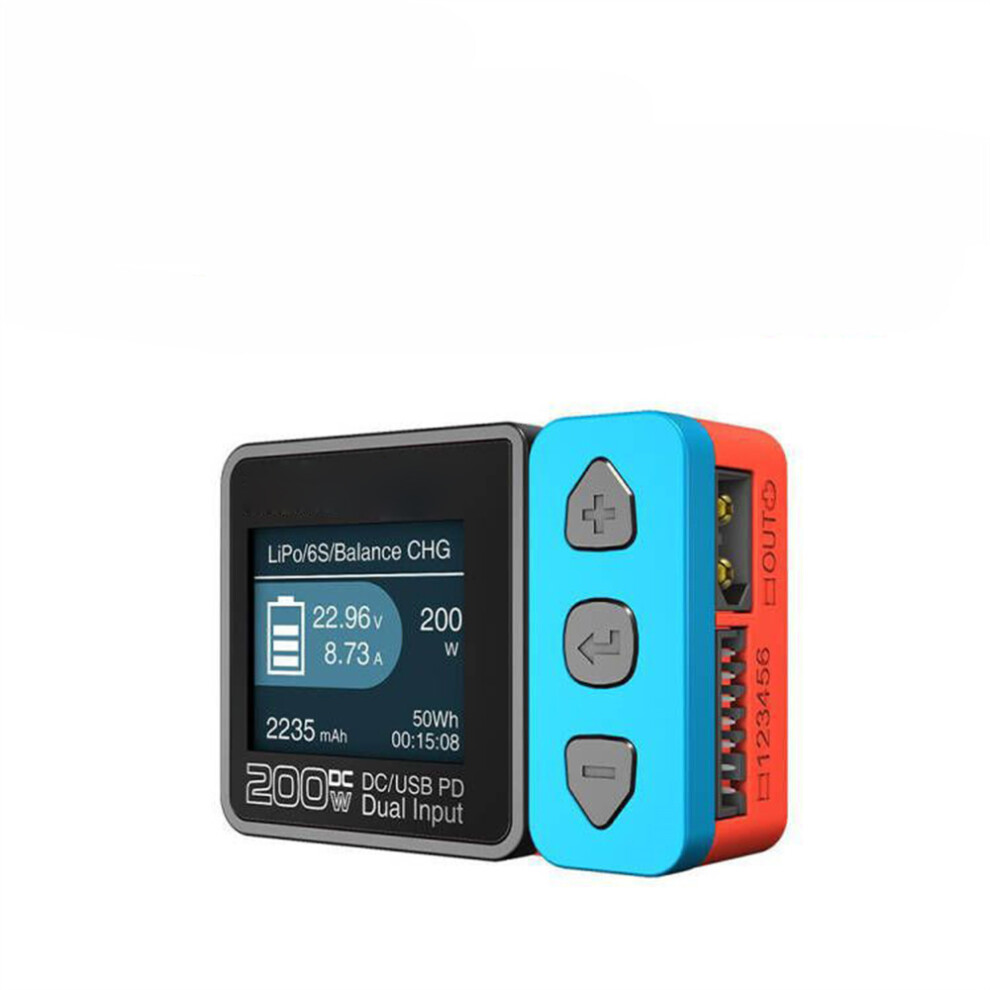 (Blue) Rc B6 Neo Smart Balance Charger Dc 200W Pd 80W Lipo Battery Discharger Blue 320997486633