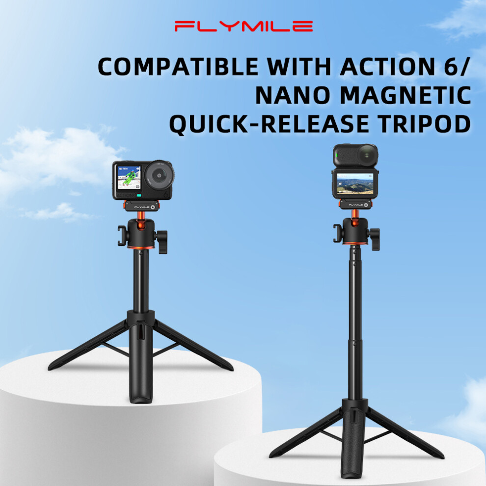 For Dji Action 6/Nano Camera Quick-Release Tripod Extended Selfie Stick 320997477006