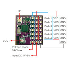 ExpressLRS ELRS EPW6 TCXO 2.4GHz 6-Channel PWM Receiver DIY RC Accessory