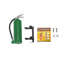 (Green+sticker) 1/10 Scale RC Rock Crawler Truck with Red Fire Extinguisher Miniature Accessory