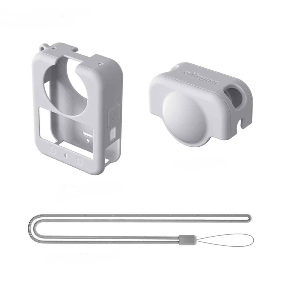 (Grey) For Dji Osmo 360 Panoramic Camera Silicone Protective Case With Lens Cover Grey 123643866311