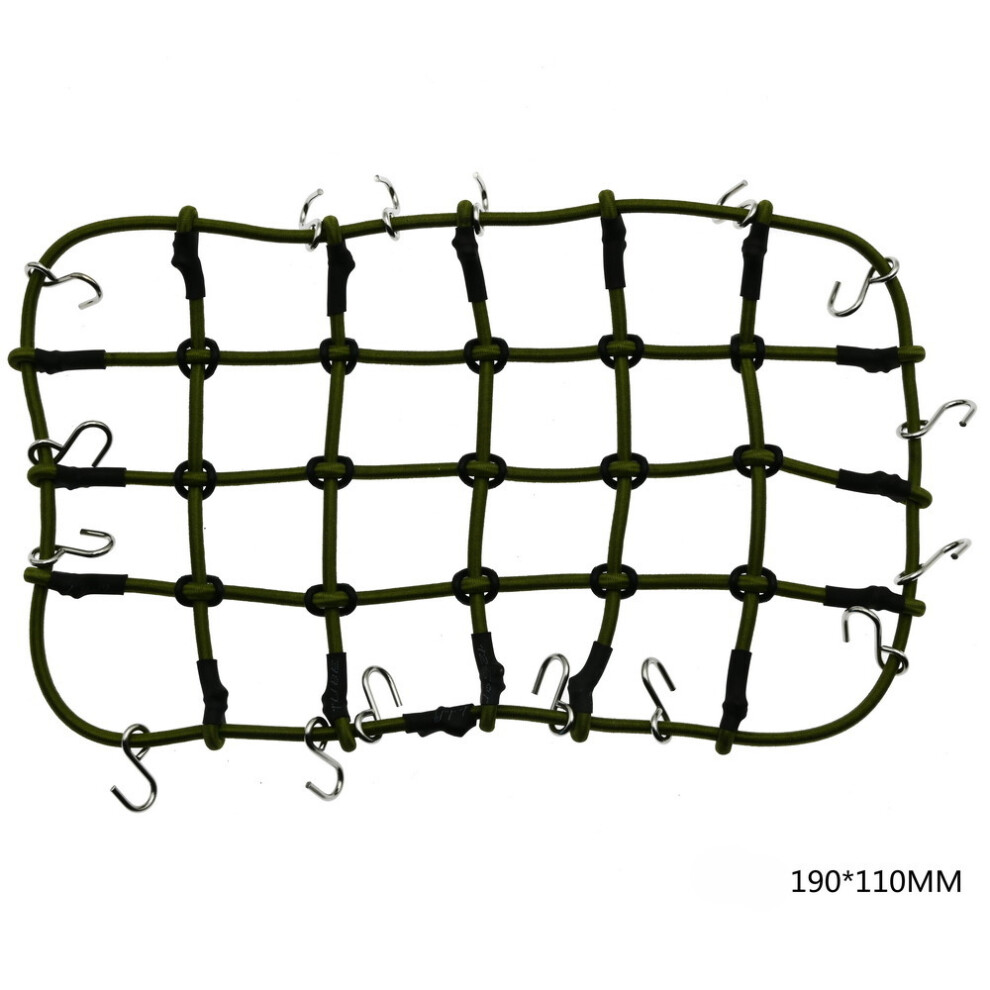 (Army -190*110) Rc Car 1:10 Parts Accessories Elastic Luggage Net For Axial Scx10 90046 Traxxas Trx-4 Tamiya Cc01 Rc4wd D90 D110 Rock Crawler Green 320997483298