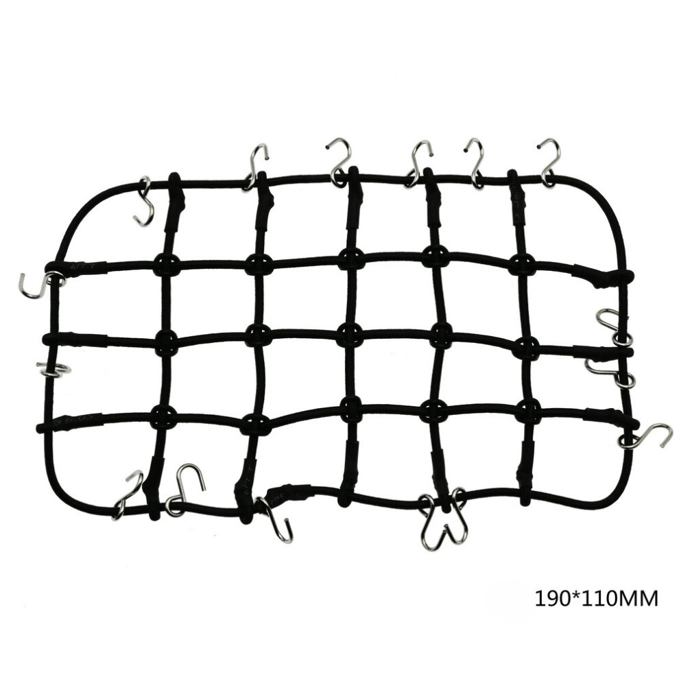 (-190*110) Rc Car 1:10 Parts Accessories Elastic Luggage Net For Axial Scx10 90046 Traxxas Trx-4 Tamiya Cc01 Rc4wd D90 D110 Rock Crawler Black 320997483274