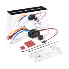 (T Plug Black) Brushed Electronic Speed Controller ESC For 1:10 RC Car Waterproof For RC Car