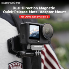1/4"Dual-Direction Magnetic Quick Release Adapter for DJI Nano/Action 6 Camera