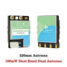 (220mm-100mW Dual Band Dual Antenna) IFlight ELRS 100mW/ 500mW Dual-Band True Diversity Receiver for RC FPV Drone