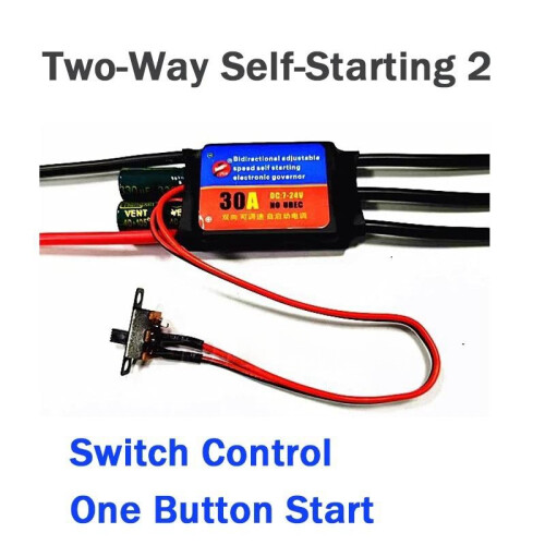 (Bidirectional 60A No.2) 30A/60A 2-6S Bidirectional Adjustable Speed Self Starting Brushless ESC 2