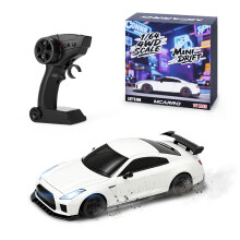 (White) 1/64 Mini Drift Car MC061 GTR Simulation Model - 4WD RC Drift Racing Vehicle