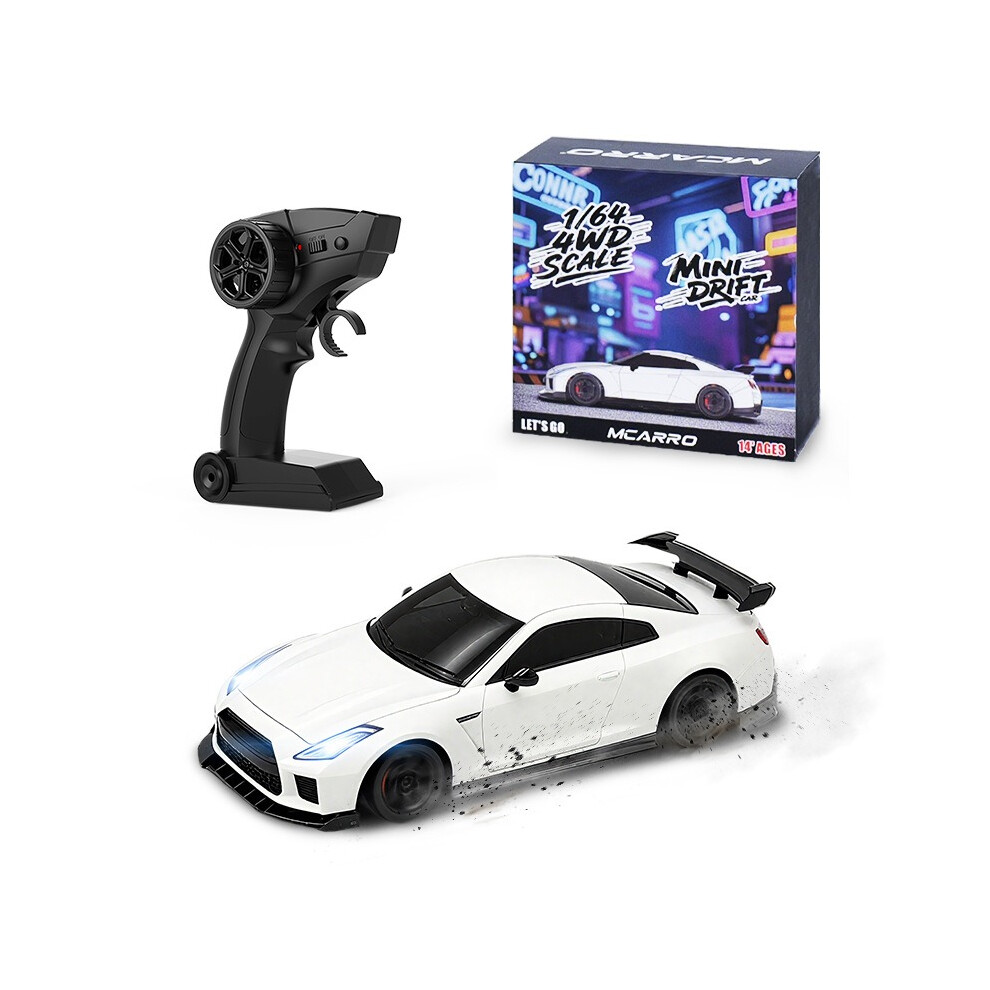 (White) 1/64 Mc061 Gtr Simulation Mini Drift Car, 4Wd Rc Drift Racing Model White 123643890231