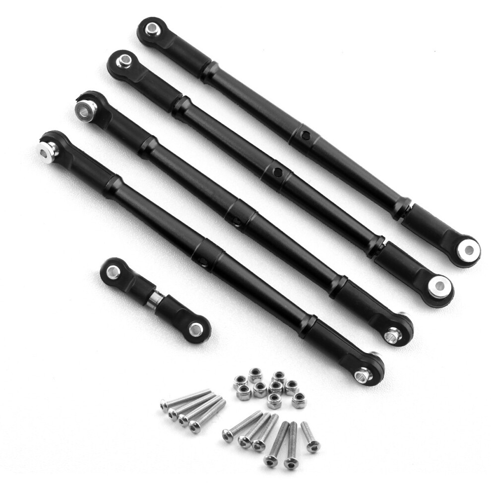 (Black) Aluminum Alloy Front & Rear Steering Rod Set For Arrma 1/8 Kraton Outcast 6S Rc Black 123643881123