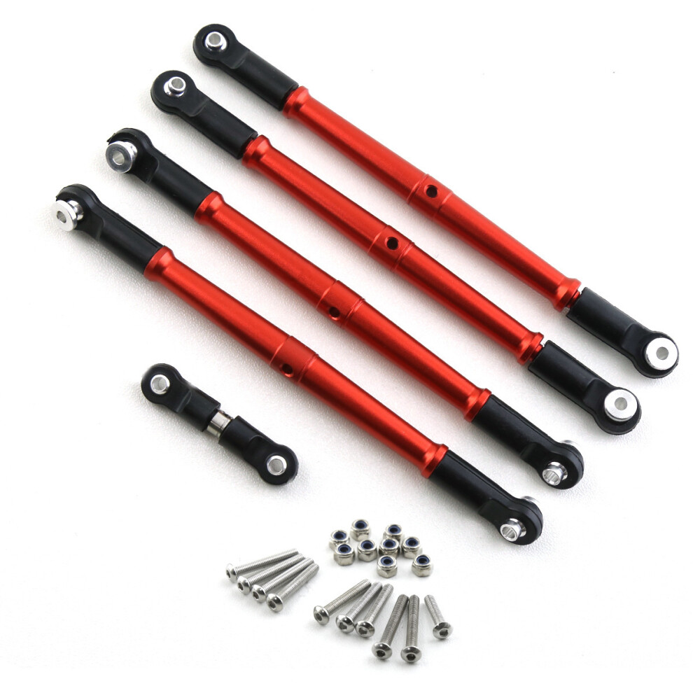 (Red) Aluminum Alloy Front & Rear Steering Rod Set For Arrma 1/8 Kraton Outcast 6S Rc Red 123643881130