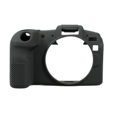 (Black) R8 Top Texture Rubber Silicone Case Body Cover Skin for Canon EOS R8 Camera