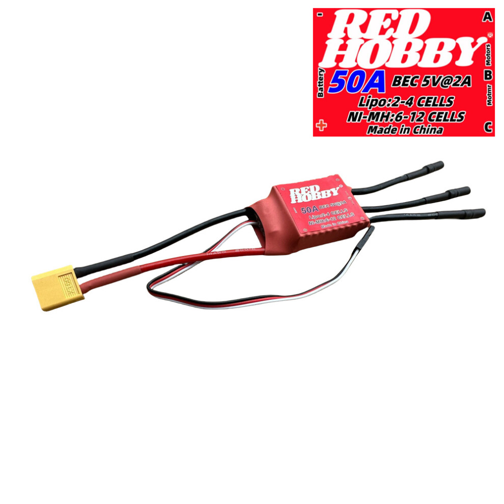 (50A) Redhobby Sky 30-200A Brushless Esc 2-7S Electric Speed Controller For Rc Aircraft 123643880485