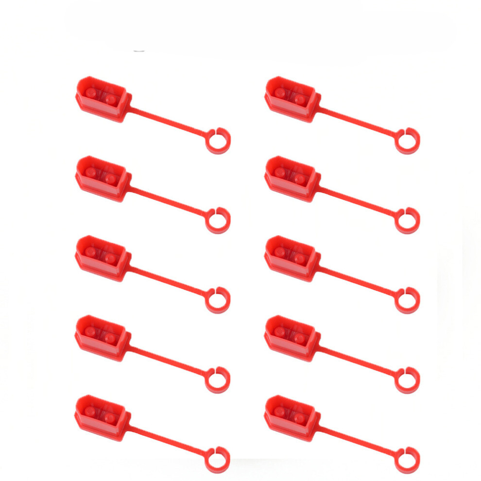 (Red) 10 Pcs Xt60 Plug Rubber Terminal Insulation Cover Housing For Remote Control Lithium Battery Red 320997484455